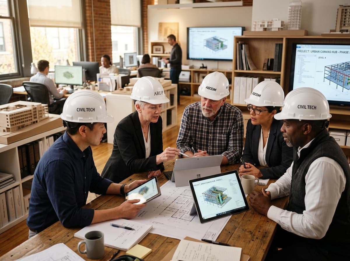 RHA Builder engineering team conducting site planning and 3D BIM model review
